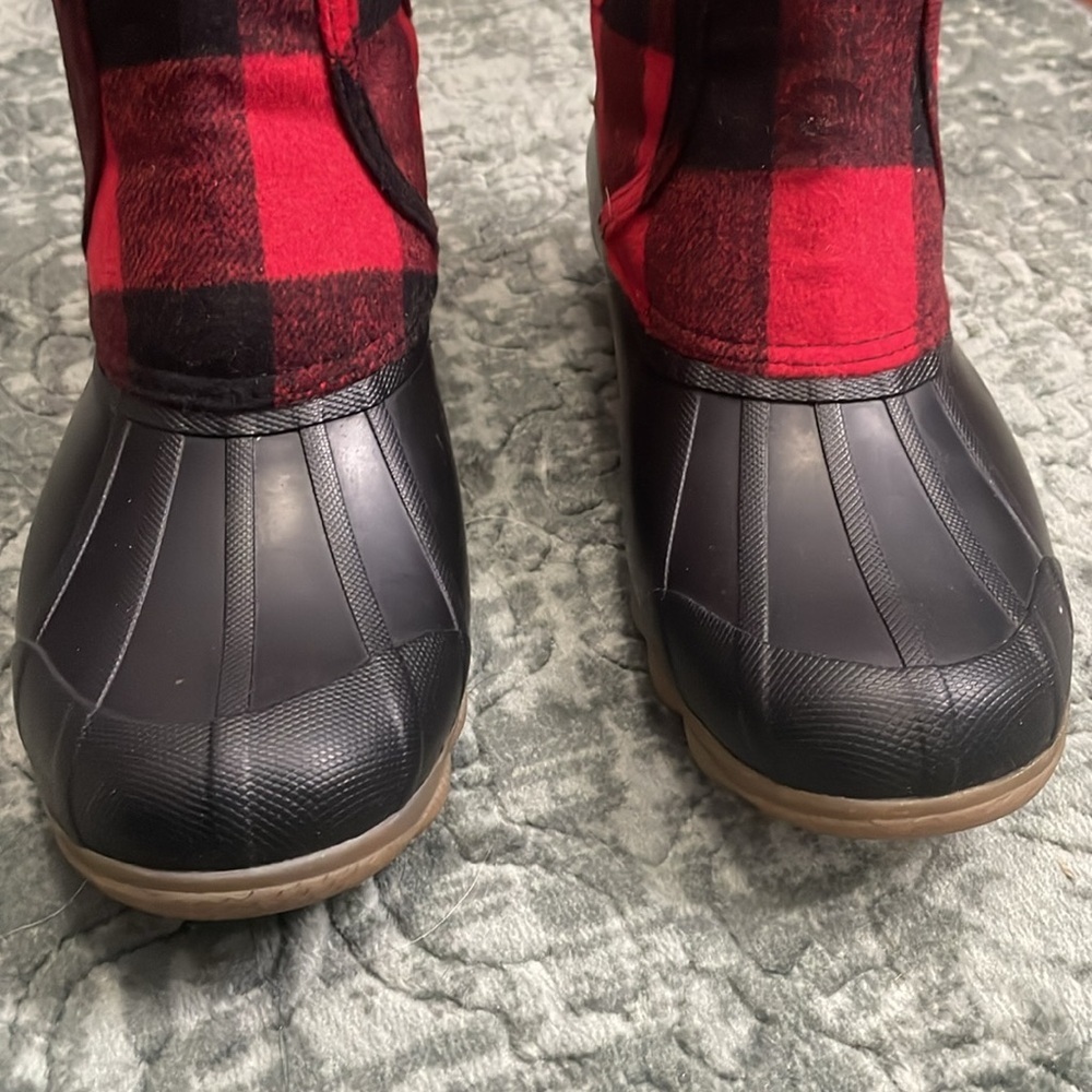 Sperry Rubber Boots Checkered NEW - Picture 2 of 3